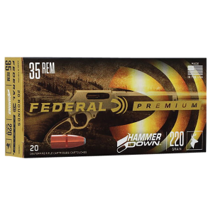 Federal LG35R1 Premium HammerDown 35Rem 220gr Bonded Hollow Point 20 Per Box/10 Case Centerfire, Rifle Ammunition