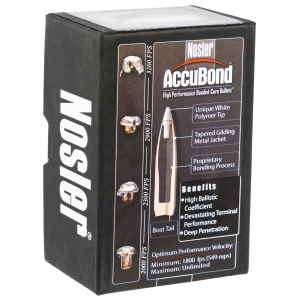 Nosler 52165 AccuBond 30Cal 125gr Spitzer Point 50/Box, Reloating Bullets