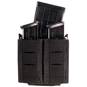 High Speed Gear 41PT02BK TACO Duty Double Pistol Mag, Black Nylon with MOLLE Exterior, Fits MOLLE & 2 Belt, Magazine Holder