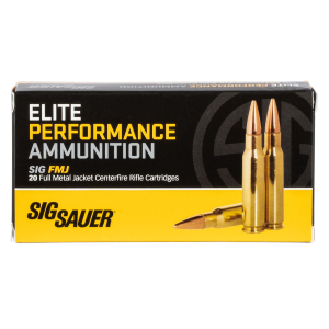 Sig Sauer E308B120 Elite Performance 308 Win 150 gr Full Metal Jacket 20 Per Box/ 25 Case Centerfire, Rifle Ammunition