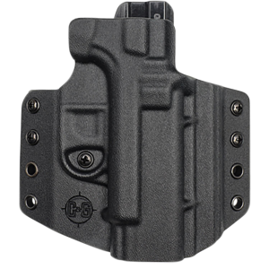 C&G 0006100 Covert OWB Black Kydex Belt Loop Fits Glock 19 Fits Glock 23 Fits Glock 45, Holster