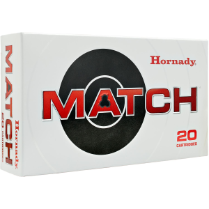 Hornady 8097 Match 308Win 168gr Boat Tail Hollow Point 20 Per Box/10 Case Centerfire, Rifle Ammunition