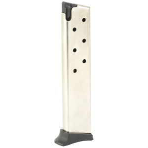ProMag Magazine, 380 ACP, 10 Rounds, Fits Bersa Thunder, Steel Construction, Nickel Plated Finish, Silver BRA 04N