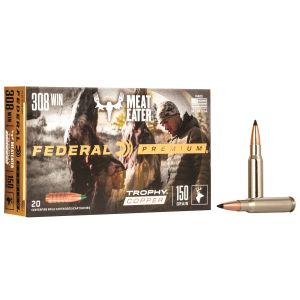 Federal P308TC3 Premium 308Win 150gr Trophy Copper 20 Per Box/10 Case Centerfire, Rifle Ammunition