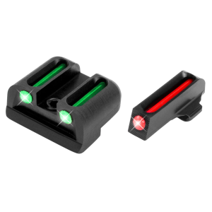 TruGlo TG131X Fiber-Optic Black | Red Fiber Optic Front Sight Green Fiber Optic Rear Sight