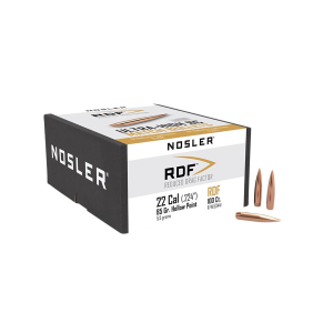 Nosler 53441 RDF Match 22Cal 85gr Hollow Point Boat Tail 100/Box, Reloating Bullets