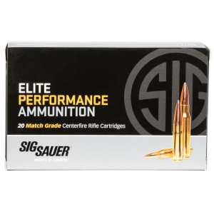 Sig Sauer E3WMM120 Marksman Elite 300 Win Mag 190 gr Open Tip Match 20 Per Box/ 25 Case Centerfire, Rifle Ammunition