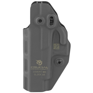 Crucial Concealment Covert IWB, Inside Waistband Holster, Ambidextrous, Kydex, Black, Fits Glock 48 1044