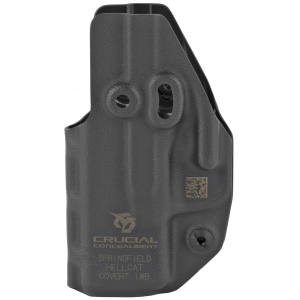 Crucial Concealment Covert IWB, Inside Waistband Holster, Ambidextrous, Kydex, Black, Fits Springfield Hellcat 1112