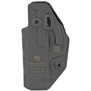 Crucial Concealment Covert IWB, Inside Waistband Holster, Ambidextrous, Kydex, Black, Fits Sig Sauer P365XL 1113