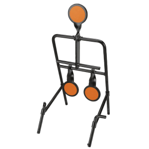 Caldwell 1071002 Resetting, Handgun Resetting Steel Target Black/Orange Circle Illustration Impact Enhancement Motion 3.50 in