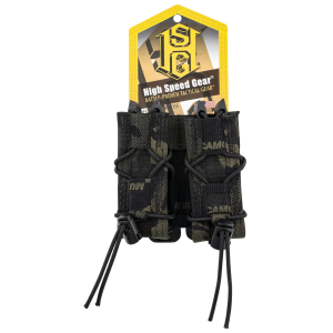 High Speed Gear 11PT02MB TACO Mag Pouch Double MultiCam Black Nylon MOLLE Compatible w/, Pistol