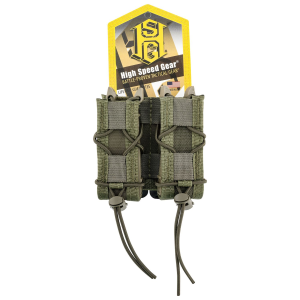 High Speed Gear 11PT02OD TACO Mag Pouch Double OD Green Nylon MOLLE Compatible w/, Pistol