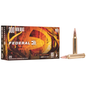 Federal F300WFS2 Fusion 300WinMag 165gr Bonded Soft Point 20 Per Box/10 Case Centerfire, Rifle Ammunition