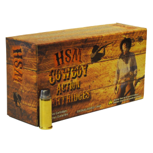 HSM 44401N Cowboy Action 44-40 Win 200 gr Round Nose Flat Point 50 Per Box/ 10 Case Centerfire, Rifle Ammunition