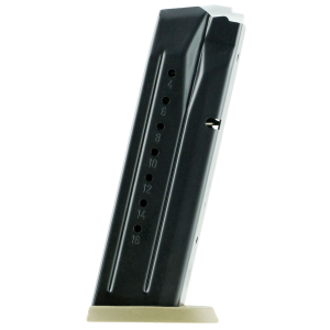 Smith & Wesson 3007345 M&P 17rd 9mmLuger Blued/Brown Floor Plate Steel, Magazine