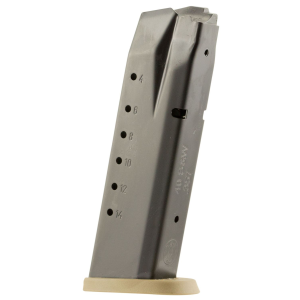 Smith & Wesson 3007346 M&P 15rd 40S&W Blued/Brown Floor Plate Steel, Magazine
