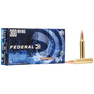 Federal 300W180LFA Power-Shok Copper 300WinMag 180gr Copper Hollow Point 20 Per Box/10 Case Centerfire, Rifle Ammunition