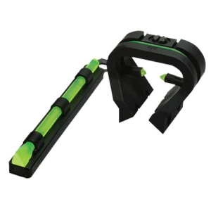 HiViz TT1001 Tri-Viz Turkey/DeerSet Black | Green Fiber Optic, Shotgun Sight