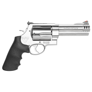 Smith & Wesson 163465 Model 460 XVR 460 S&W Mag 5 in Stainless Steel Barrel & 5rd Cylinder, Satin Stainless Steel X-Frame, Includes Two Rear Sights & Two Muzzle Brakes , Revolver