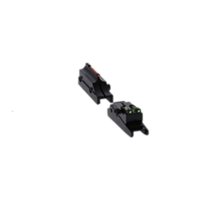 TruGlo TG944D Magnum GobbleDot Pro Black | Red Fiber Optic FrontGreen Fiber Optic Rear, Shotgun Sight