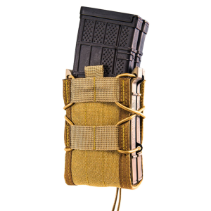 High Speed Gear 112R00CB TACO X2R Mag Pouch Double Coyote Brown Nylon MOLLE Compatible w/, Rifle