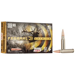 Federal P308V Premium 308Win 150gr Barnes TSX 20 Per Box/10 Case Centerfire, Rifle Ammunition