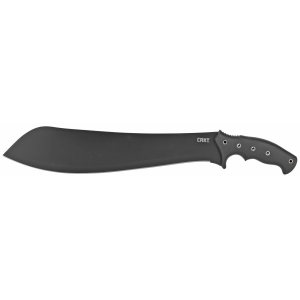 Columbia River Knife & Tool Halfachance Parang, 14 in Fixed Blade Knife, 65Mn Carbon Steel, Bead Blast w/Powder Coat Finish, Plain Edge, PP Core and TPR Overmold w/Football Textured Handle Grip, Reinforced Nylon Sheath K920KKP