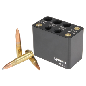 Lyman 7833003 MSR Ammo Checker Block Black Multi, Rifle Firearm