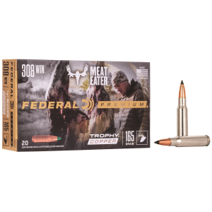 Federal P308TC2 Premium 308Win 165gr Trophy Copper 20 Per Box/10 Case Centerfire, Rifle Ammunition