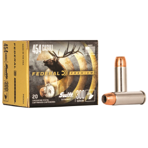 Federal P454SA Premium 454Casull 300gr Swift A Frame 20 Per Box/10 Case Centerfire, Handgun Ammunition