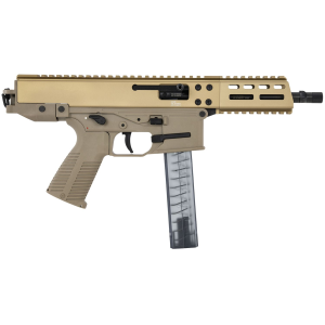 B&T Firearms 4500022 CTB&T GHM 9mm Luger 30+1 6.90 in Coyote Tan, Collapsible Stock, Polymer Grip, Ambi Controls (OEM Mag), Pistol