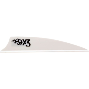 Bohning X3 Vanes White 225 in 100 pk 101052WH225