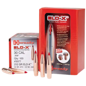 Hornady 2441 ELD-X 6mm .243 90 gr Extremely Low Drag eXpanding 100 Per Box/ 25 Case, Reloating Bullets