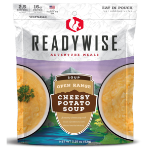 ReadyWise RW05010 Outdoor Food Kit Open Range Cheesy Potato Soup 2.5 Servings In A Resealable Pouch, 6 Per Case