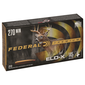Federal P270ELDX1 Premium ELD-X 270Win 145gr 20 Per Box/10 Case Centerfire, Rifle Ammunition
