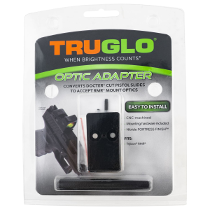TruGlo TGTG8952C, Red Dot Sight Adapter RMR Mount Aluminum Nitride Fortress Trijicon