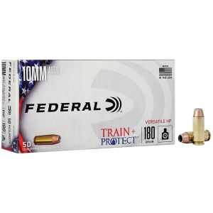 Federal TP10VHP1 Train + Protect 10mmAuto 180gr Versatile Hollow Point 50 Per Box/10 Case Centerfire, Handgun Ammunition