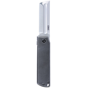CRKT 5915 MinimalX EDC 2.19 Fold Modified Tanto Plain Satin 12C27 Sandvik Blade, Stonewashed Stainless Steel Handle, Knife