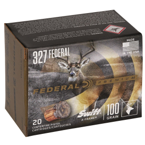 Federal P327SA Premium 327FederalMag 100gr Swift A Frame 20 Per Box/10 Case Centerfire, Handgun Ammunition