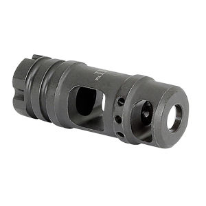 Midwest Industries MIMB6 Muzzle Brake Black Steel with M14x1 LH Threads for 30 Cal AK-Platform