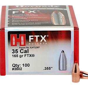 Hornady 3502 FTX 35 Cal .355 165 gr Flex Tip eXpanding 100 Per Box/ 15 Case, Reloading Bullets