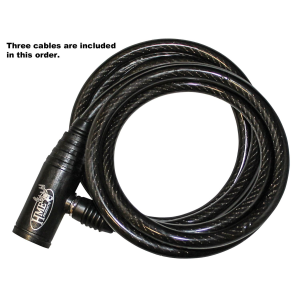 HME TCL3 Cable Lock Black 6' Long 3 Per Pkg
