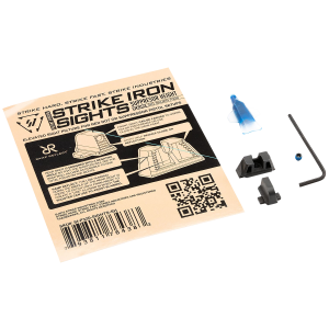 Strike Industries P320SIGHTSSH Strike Iron Sights-Suppressor Height Black | Black Front Sight Black Rear Sight
