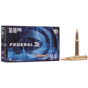 Federal 3006A Power-Shok 30-06Springfield 150gr Jacketed Soft Point 20 Per Box/10 Case Centerfire, Rifle Ammunition