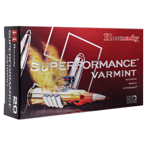 Hornady 8343 Superformance Varmint 243Win 58gr Hornady V Max 20 Per Box/10 Case Centerfire, Rifle Ammunition