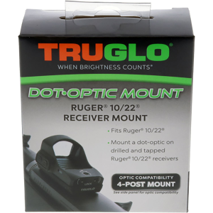 TruGlo TG8955RU1 Ruger 10/22 Receiver Mount Black Anodized