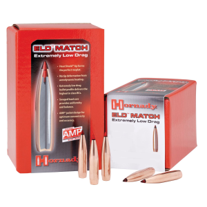 Hornady 26331 ELD Match 6.5mm .264 140 gr Extremely Low Drag Match 100 Per Box/ 15 Case, Reloating Bullets