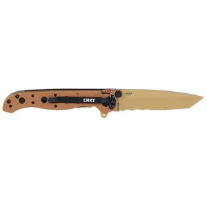 CRKT M16-10DZ M16-10DZ EDC 3.03 Fold Part Serrated Desert Tan D2 Steel Blade, Desert Tan GRN Handle, Knife