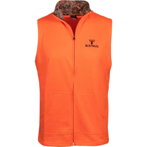 Kings Full Zip Poly Vest Blaze Large KBZ420-BZ/DS-L